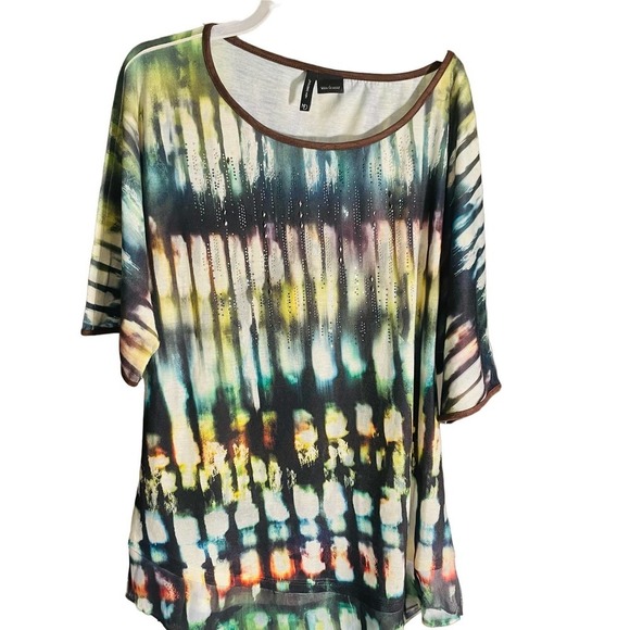 ND Tops - New Directions T-shirt tie dye  3/4 sleeves Size Large